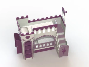 Children bed Fortress Observatory with built in bar 3D Model