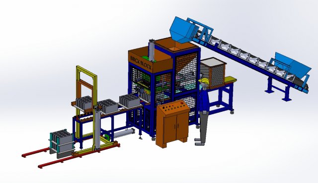 Brick block machine 1 Modelo 3D .c4d .max .obj .3ds .fbx .stl .blend 