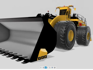 Letourneau l2350 komatsu we2350 wheel loader 1 3D Model