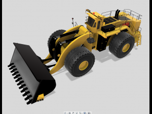 Letourneau l2350 komatsu we2350 wheel loader 1 3D मॉडल