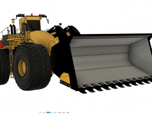 Letourneau l2350 komatsu we2350 wheel loader 1 3D मॉडल