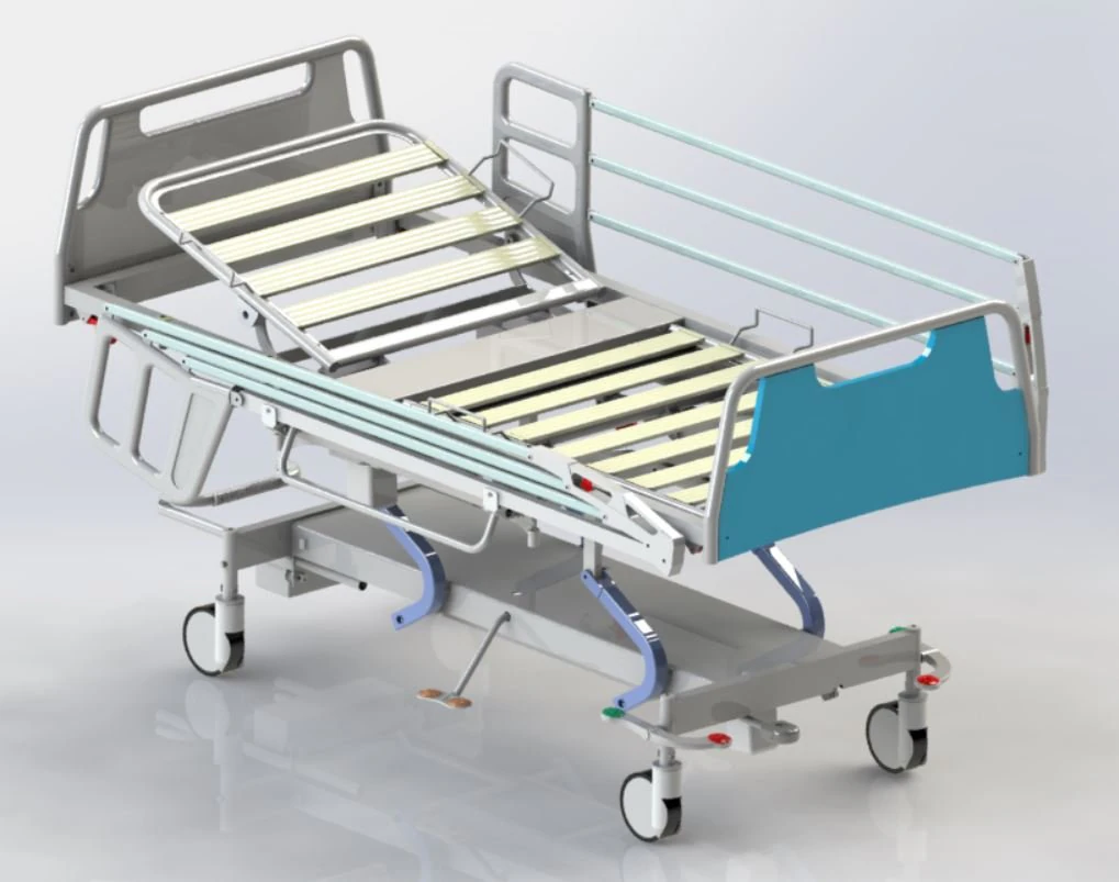 Hospital raised bed 3D Model .c4d .max .obj .3ds .fbx .stl .blend 