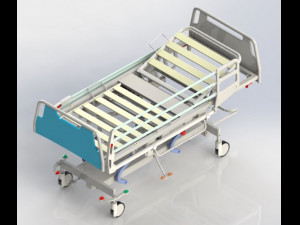 Hospital raised bed 3D Model