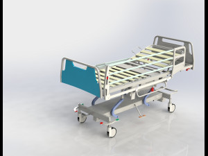 Hospital raised bed 3D Model