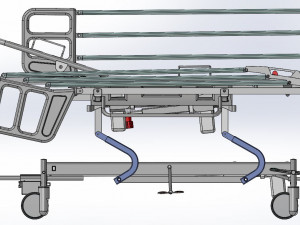 Hospital raised bed 3D Model