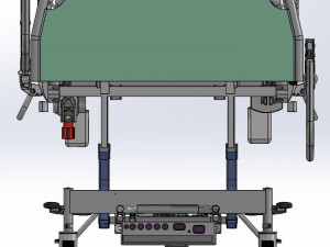 Hospital raised bed 3D Model