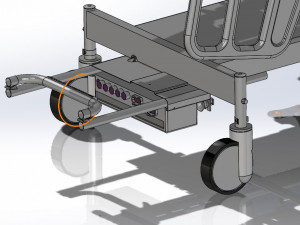 Hospital raised bed 3D Model