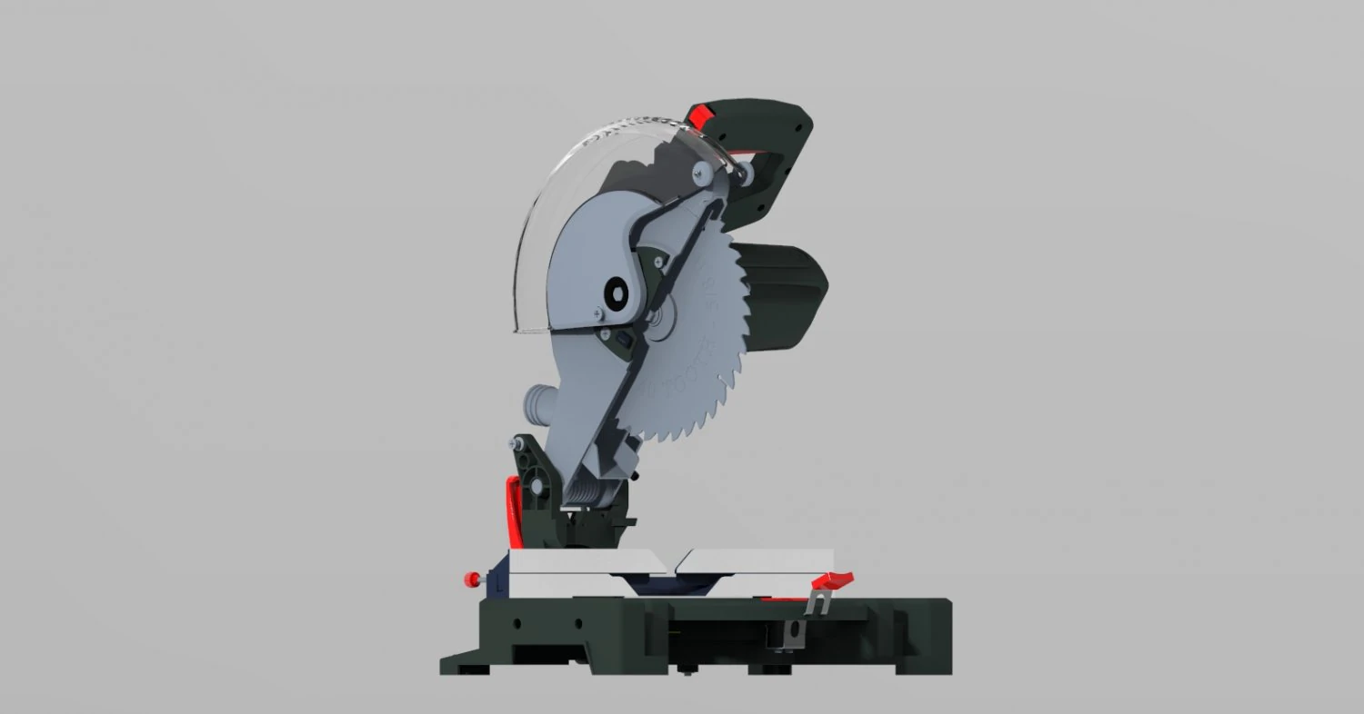 Electric Aluminum Cutting Machine 3D Model .c4d .max .obj .3ds .fbx .stl .blend 