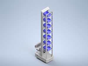 AGV with Three-way rotating grip - Smart warehouse Modelo 3D
