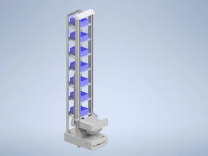 AGV with Three-way rotating grip - Smart warehouse 3D Model