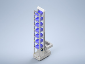 AGV with Three-way rotating grip - Smart warehouse Modelo 3D