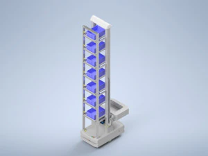 AGV with Three-way rotating grip - Smart warehouse 3D Model