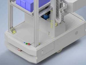 AGV with Three-way rotating grip - Smart warehouse 3D Model