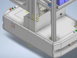 AGV with Three-way rotating grip - Smart warehouse 3D Model