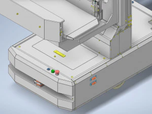 AGV with Three-way rotating grip - Smart warehouse 3D Model