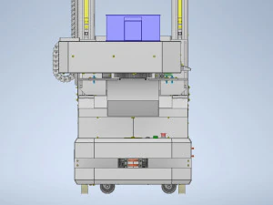 AGV with Three-way rotating grip - Smart warehouse 3D Model