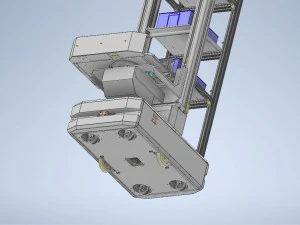AGV with Three-way rotating grip - Smart warehouse 3D Model