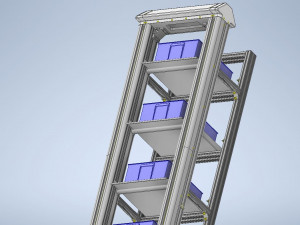 AGV with Three-way rotating grip - Smart warehouse Modelo 3D