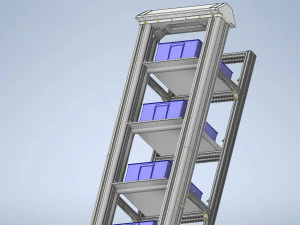 AGV with Three-way rotating grip - Smart warehouse 3D Model