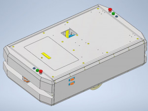 AGV with Three-way rotating grip - Smart warehouse Modelo 3D