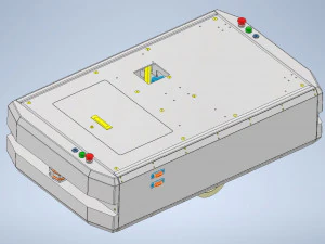 AGV with Three-way rotating grip - Smart warehouse 3D Model