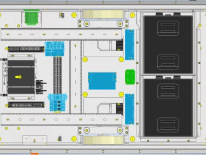 AGV with Three-way rotating grip - Smart warehouse 3D Model