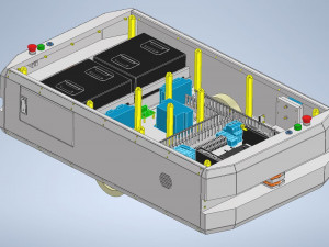 AGV with Three-way rotating grip - Smart warehouse Modelo 3D