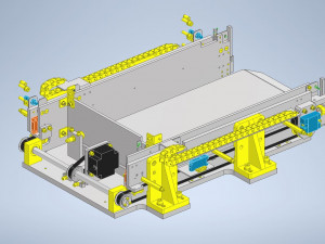 AGV with Three-way rotating grip - Smart warehouse Modelo 3D