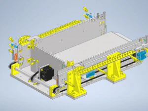 AGV with Three-way rotating grip - Smart warehouse 3D Model