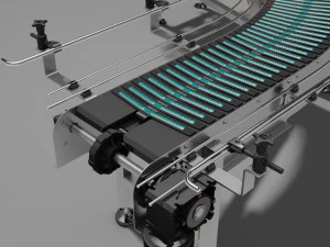 Curved belt conveyor 3D Model