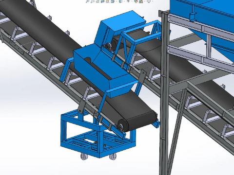 Stone and sand conveyor system 3D Model