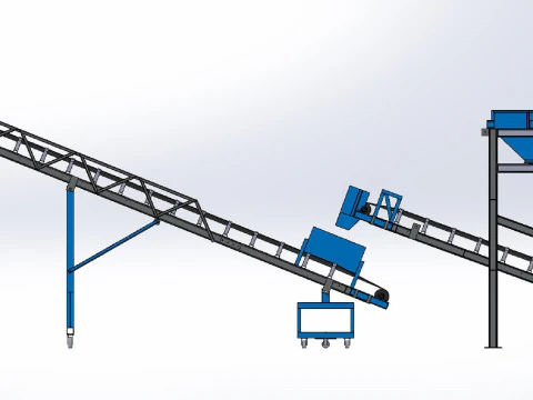 Stone and sand conveyor system 3D Model
