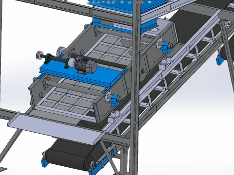 Stone and sand conveyor system 3D Model