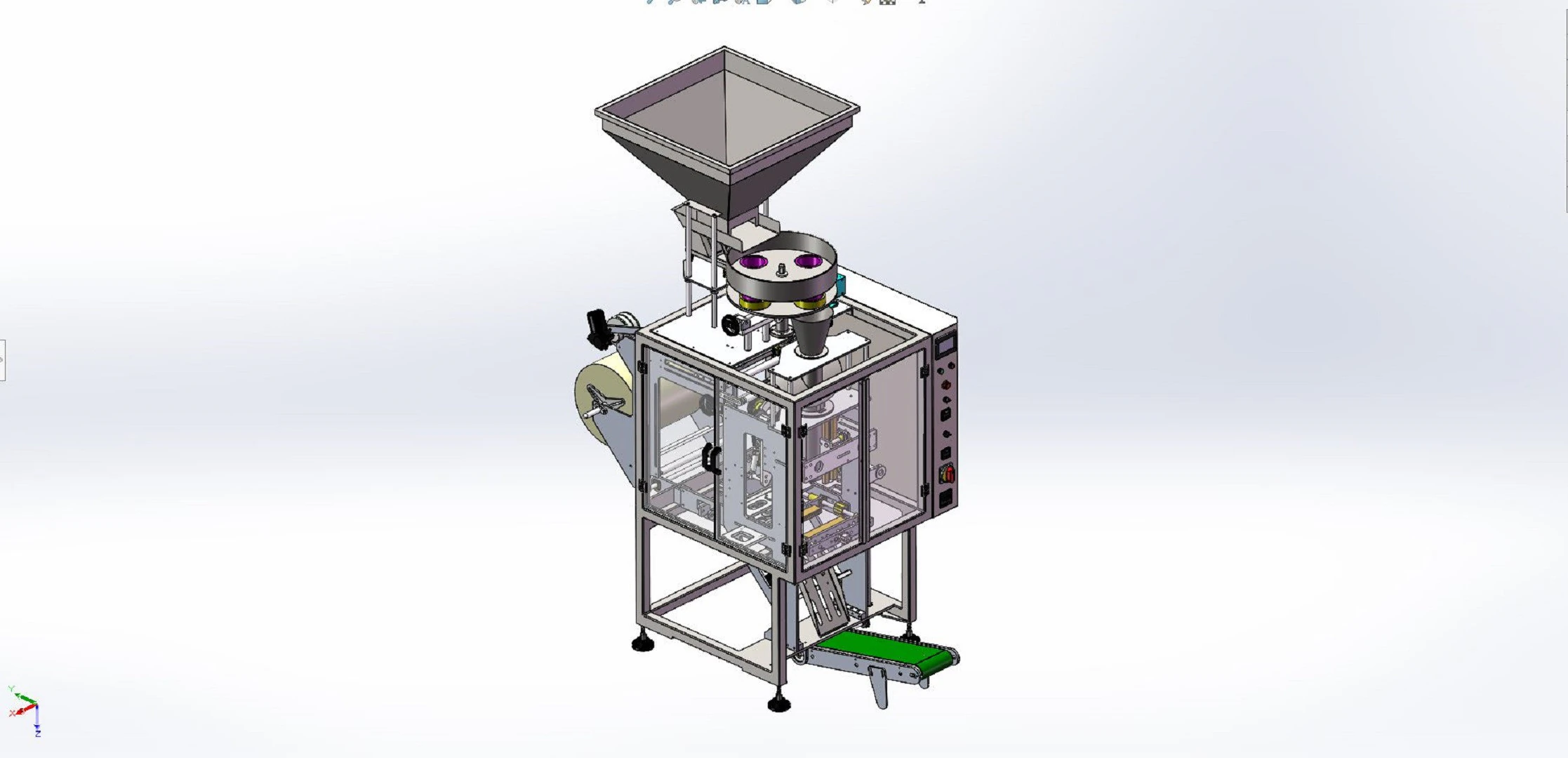 Mesin Pengemas Penyegel VFFS Model 3D .c4d .max .obj .3ds .fbx .stl .blend 