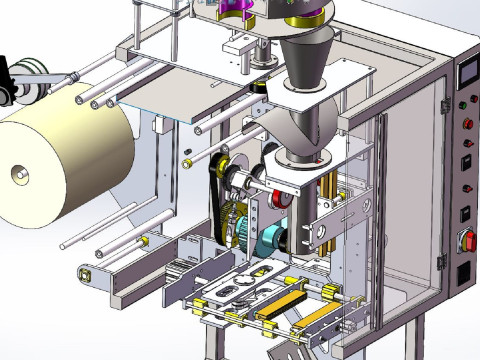 VFFS Sealing Packaging Machine 3D Model