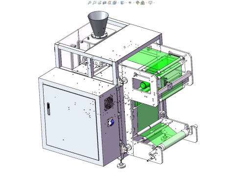 VFFS vertical packaging machine MZ320 3D Model