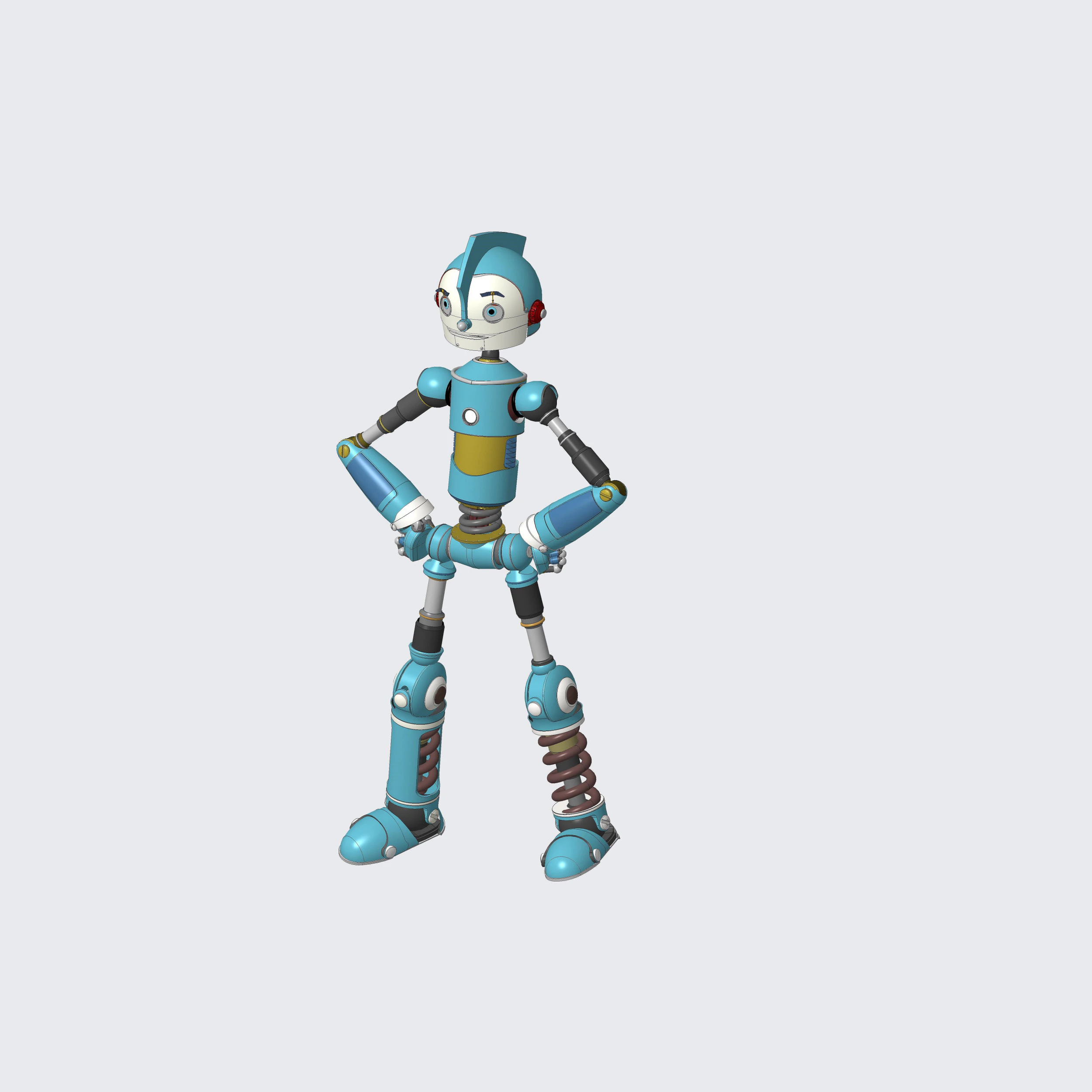 Robot Rodney Toys 3D Model .c4d .max .obj .3ds .fbx .stl .blend