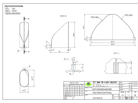 Vertical Oval Forming Set in Packaging machine 3D Model