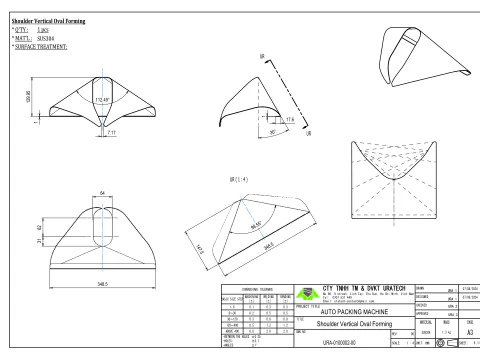 Vertical Oval Forming Set in Packaging machine 3D Model