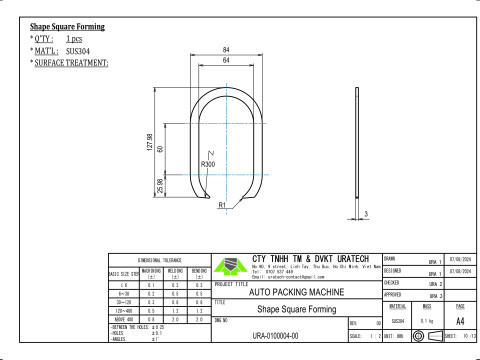 Vertical Oval Forming Set in Packaging machine 3D Model