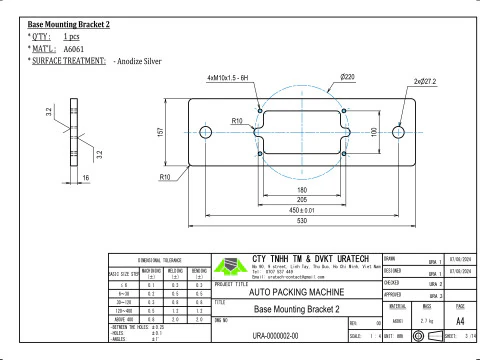 Quadratformset in der Verpackungsmaschine 3D Modell