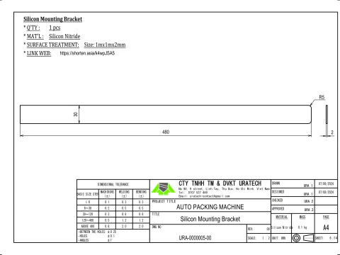 Quadratformset in der Verpackungsmaschine 3D Modell