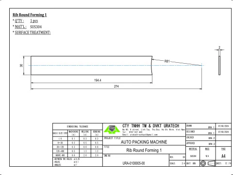Quadratformset in der Verpackungsmaschine 3D Modell