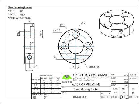 Horizontal Oval Forming Set in Packaging Machine 3D Model