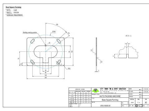Horizontal Oval Forming Set in Packaging Machine 3D Model