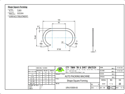 Horizontal Oval Forming Set in Packaging Machine 3D Model