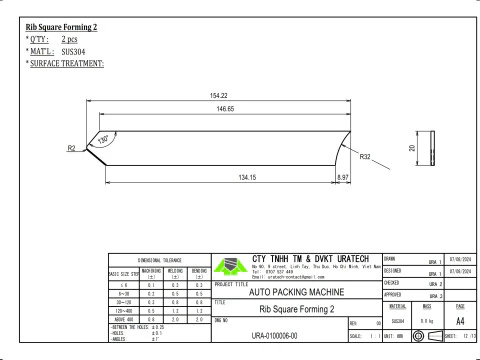 Horizontal Oval Forming Set in Packaging Machine 3D Model