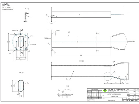 Horizontal Oval Forming Set in Packaging Machine 3D Model
