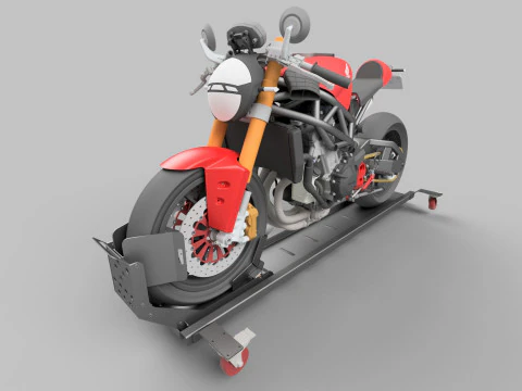Motorcycle Dolly Plans - Motorbike Mover - Full BOM 2D 3D 3D Model