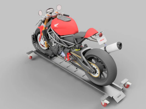 Motorcycle Dolly Plans - Motorbike Mover - Full BOM 2D 3D 3D Model